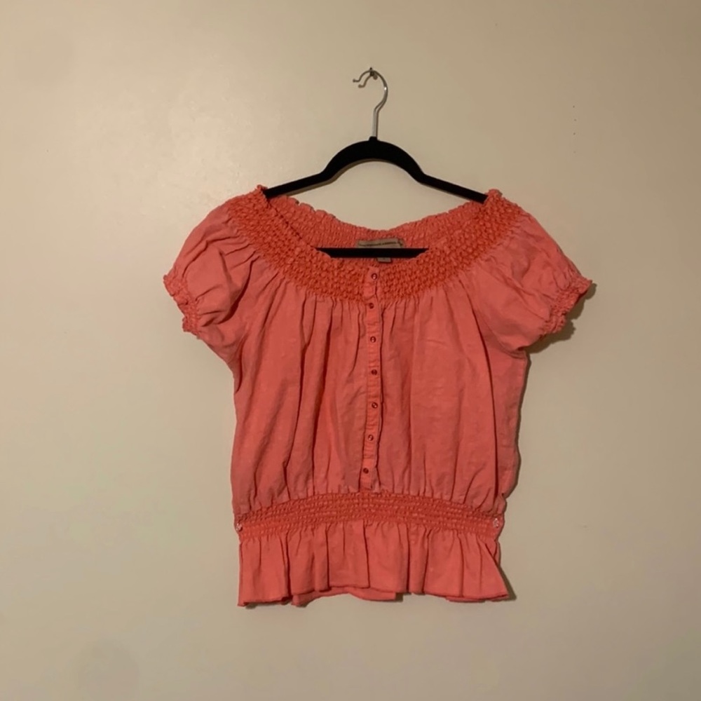 Vintage America Jeans Size S Off The Shoulder Peplum Blouse